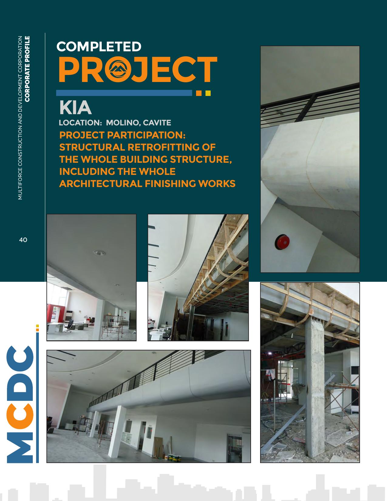 KIA retrofit project spread from the MCDC corporate profile